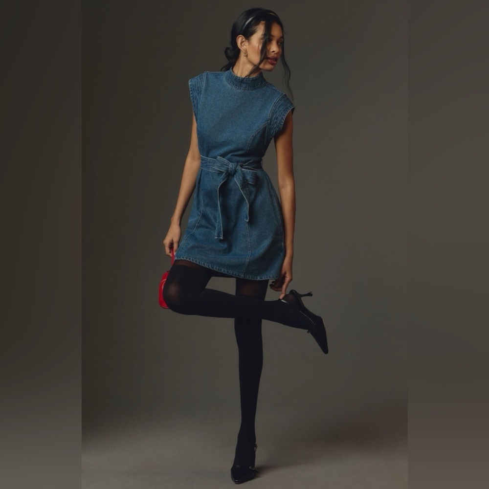 ❤️HP❤️ NWT Size L - Porridge Cutout Denim Mini Dress